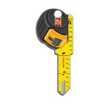 Lucky Line Products B126S | House Key, Schlage, Tape Measure, Brass, Enamel Coating, 1 each per Card