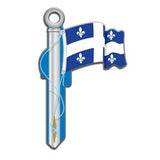 Lucky Line Products B129S | House Key, Schlage, Quebec Flag, Brass, Enamel Coating, 1 each per Card