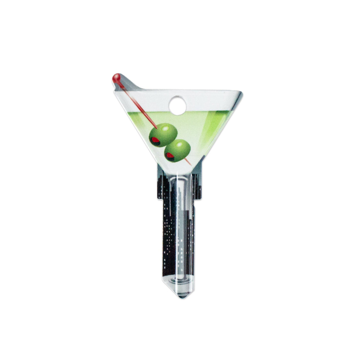 Lucky Line Products B133W | House Key, Weiser, Martini, Brass, Enamel Coating, 1 each per Card