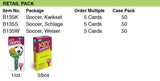 Lucky Line Products B135S | House Key, Schlage, Soccer, Brass, Enamel Coating, 1 each per Card