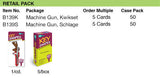 Lucky Line Products B139S | House Key, Schlage, Tommy Gun, Brass, Enamel Coating, 1 each per Card
