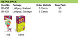 Lucky Line Products B140S | House Key, Schlage, Lollipop, Brass, Enamel Coating, 1 each per Card