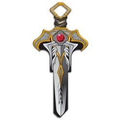 Lucky Line Products B144K | House Key, Kwikset, Dagger, Brass, Enamel Coating, 1 each per Card