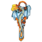 Lucky Line Products B145K | House Key, Kwikset, Dragon, Brass, Enamel Coating, 1 each per Card