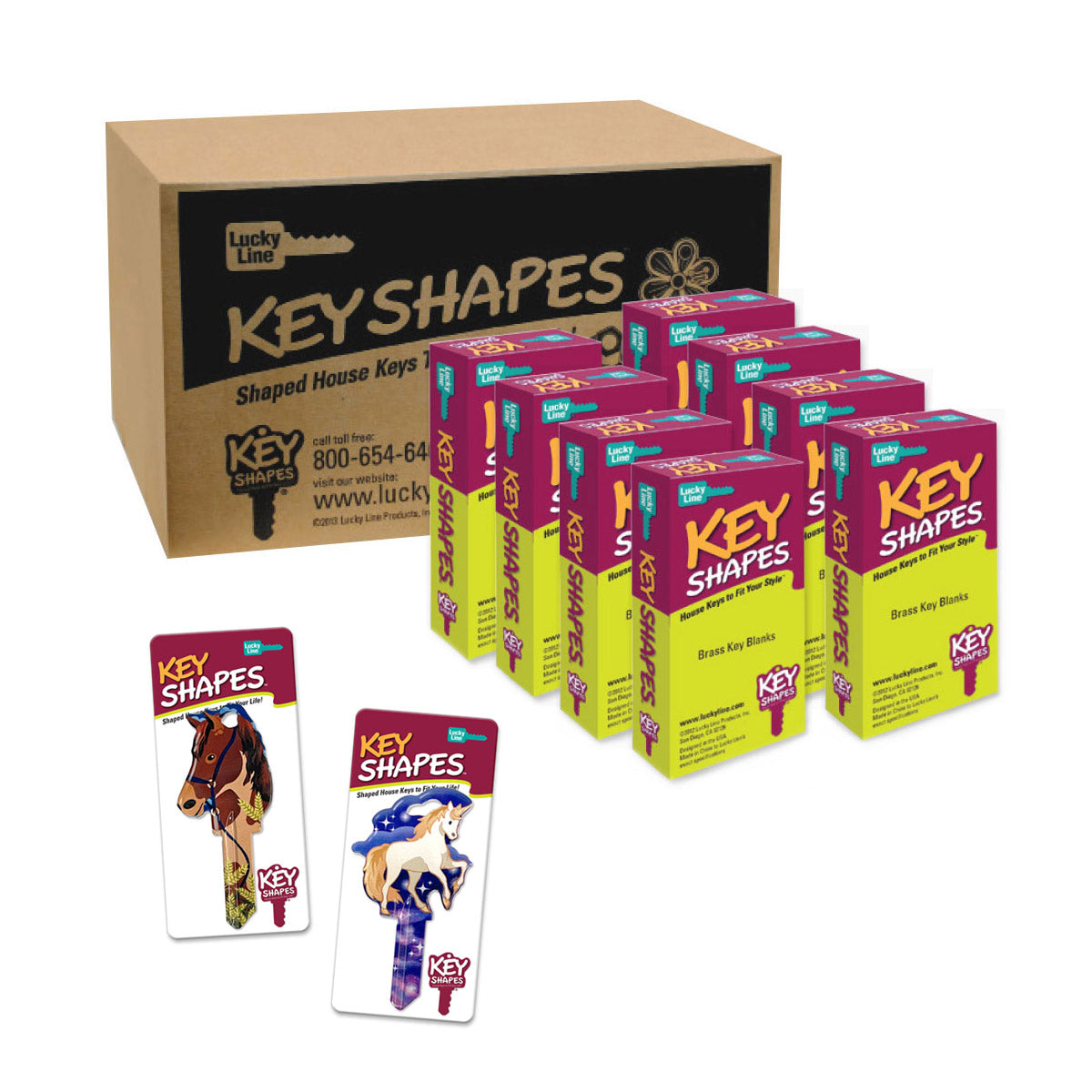 Lucky Line Products B200 | Horse And Unicorn Ks Dsp Ks Kit, 4Sku20Pcs