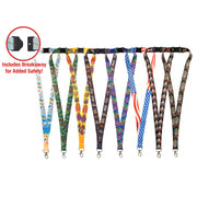 Lucky Line Products C200 | Lanyard Starter Pack, Designer, Polyester, 50 each per Pack