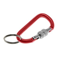 Lucky Line Products U12470 | Locking Carabiner Keychain, Red, 1/Pack