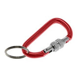 Lucky Line Products U12470 | Locking Carabiner Keychain, Red, 1/Pack