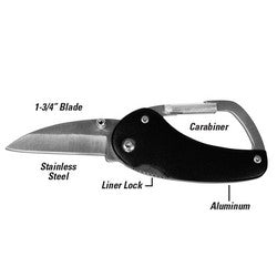 Lucky Line Products U12701 | Carabiner Knife, Assorted Colors, 1/Card