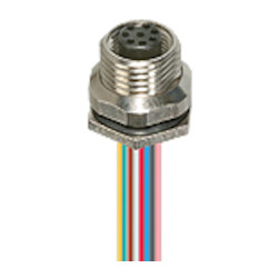 Lumberg Automation 600002846 | Connector, 24 to 22 AWG, M12 Micro Female Straight Connector