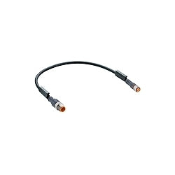 Lumberg Automation 600003106 | Cord Set, 0.34 sq. mm, 0.3m L, PUR Jacket, Black, 60 V, 4 A