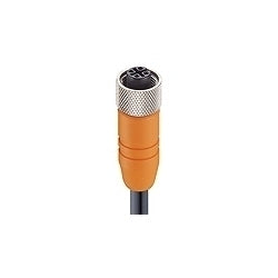 Lumberg Automation 600003885 | M12 Standard Sensor/Actuator Single-Ended Cordset: Female, straight, 4-pin, A-coded, shielded, orange body