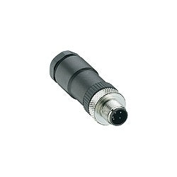 Lumberg Automation 600005193 | Connector,Plug,Male Pin,Unshielded,Screw Termination,Metallic Body,Black,Silver,Nickel,4A