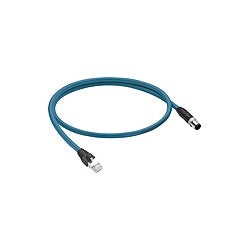 Lumberg Automation 900004078 | Cord Set, 24 AWG, M12 Male to Male RJ45 Connector, 1m L
