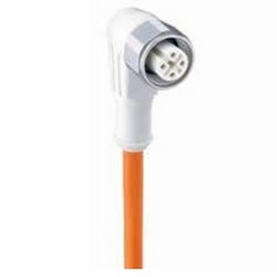 Lumberg Automation 934734009 | Cordset, M12 F and B Female Angled, 10m L, Orange, 4.7mm Dia