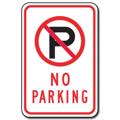 LyleSigns NPS-015-12RA | Traffic Signs, No Parking, Reflective Aluminum, 18"H X 12"W