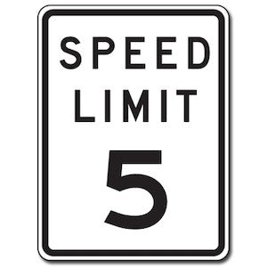 LyleSigns R2-1-5-12RA | Traffic Signs, Speed Limit 5, Reflective Aluminum, 18"H X 12"W