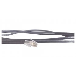 Lynn Electronics L4C-M-M-1-SIL | Telephone Line Cord, Silver Satin, 1 feet