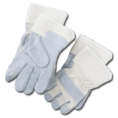 MCR Safety 16010LN | Memphis Select Side Split Leather Palm Gloves 2.5" Rubberized Safety Cuff, Large