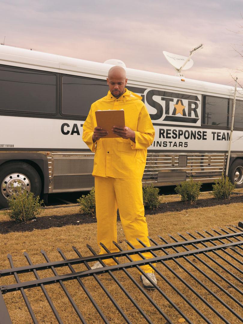 MCR Safety 200 3 | River City PVC/Polyester Utility 3-Piece Rainsuit Yellow, 2X-Large