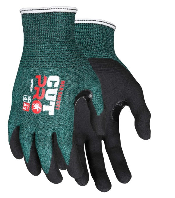 MCR Safety 96782S | CutPro Hypermax Cut-Resistant Nitrile Gloves 18 Gauge, Green, Small