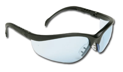 MCR Safety KD113 | Crews Klondike Safety Glasses Black Frame, Light Blue Duramass Hardcoat Lens