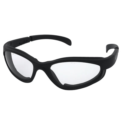 MCR Safety PN110AF | Pantera Safety Glasses Black Frame, Clear Anti-Fog and Hardcoat Lens