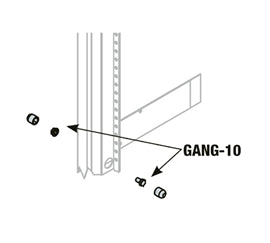 Middle Atlantic GANG10T | Ganging Kit, Threaded, for 10 Racks
