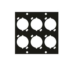 Middle Atlantic UNIV6 | UCP Module, Six XLR Female Punchouts