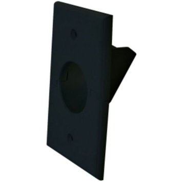 Midlite 1GSRBK Splitport Recessed Wall Plate, Black