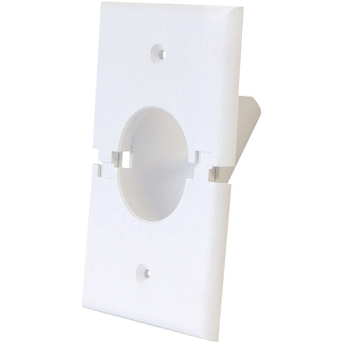 Midlite 1GSRIV Splitport Recessed Wall Plate, Ivory