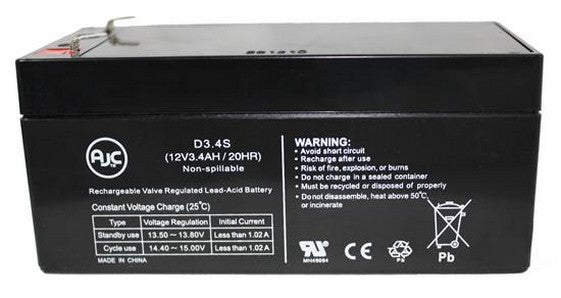 Minuteman B00024 12V 3.4Ah UPS Battery Replacement