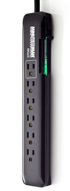 Minuteman MMS664S, Slim, 6-Outlet Strip, 1080 Joules, 4-Foot Powercord