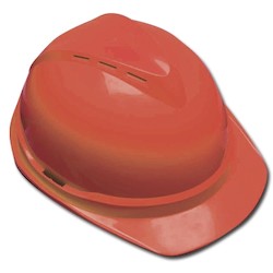 MSA Safety 10034031 | MSA V-Gard 500 Vented Cap 6 Point FAS-TRAC III Suspension Red