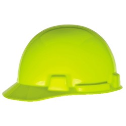 MSA Safety 10074084 | SmoothDome Hard Hat, 4-Point Ratchet, Slotted, Hi-Vis Yellow