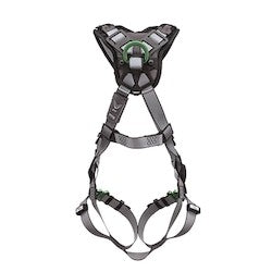 MSA Safety 10194630 | V-Fit Harness, Standard, Back D-Ring, Quick-Connect Leg Straps, Shoulder Padding