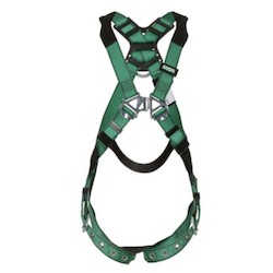 MSA Safety 10197201 | V-FORM Harness, Super Extra Large, Back D-Ring, Tongue Buckle Leg Straps