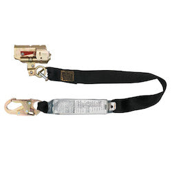 MSA Safety 415940 | Fp Pro Rope Grab W/Shock-Absorbing Lanyard, 3 Ft, Snap Hook Connect, Black