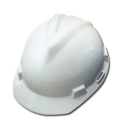 MSA Safety 463942 | MSA V-Gard Hard Hat: 4-Point Staz-On Pinlock Suspension, White