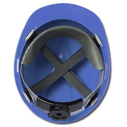 MSA Safety 475359 | MSA V-Gard Hard Hat Blue 4-Point FAS-TRAC Ratchet Suspension