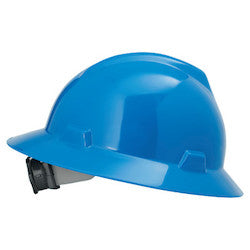 MSA Safety 475368 | V-Gard Protective Hats, Fas-Trac Ratchet, Hat, Blue