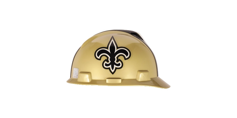 MSA Safety 818402 | Hard Hat, Polyethylene, Standard Size, New Orleans Saints Logo