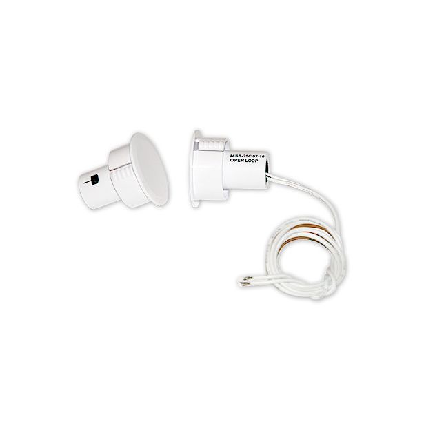Magnasphere MSS-19C-W | Magnetic Contact, Recessed Mount, Open Loop, Wired, White