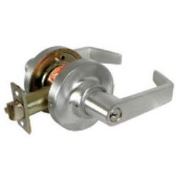 Marks Usa 195FEL/26DAM | Door Lock Leverset, Cylindrical, Electrified, American Lever, Electrically Locked, Satin Chrome, Antimicrobial