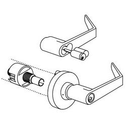 Marks Usa M195N/26D | Exit Device Trim, Solid Cast Zamac Lever, Thru-Bolted/Spring Loaded Rose, ANSI F75, Satin Chrome, For Passage