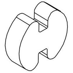 Marks Usa R1981/26D | Cylinder Leverset Tailpiece Spacer, Satin Chrome, For Key-In-Knob Cylinder
