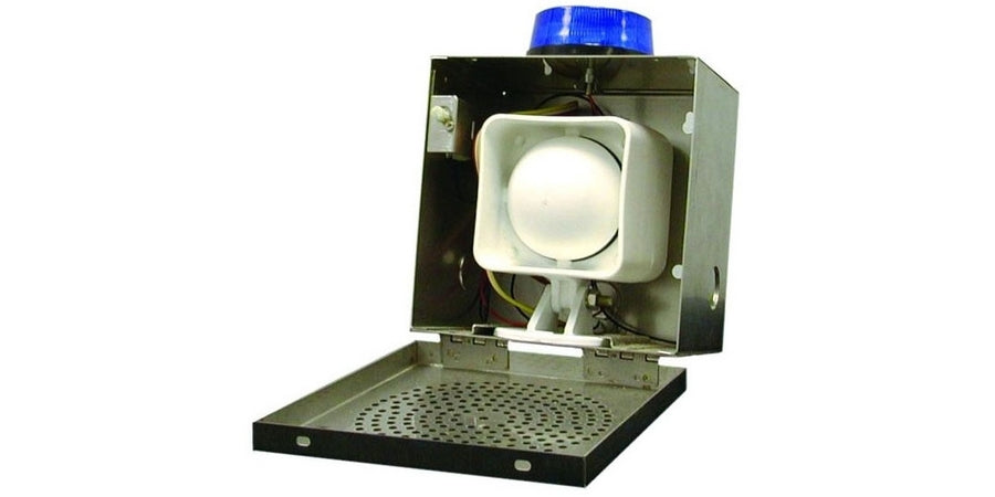 Mascon (Atw) DS301SET | Dual-Tone Siren, 117 dB, 6–14 VDC, Stainless Steel/White