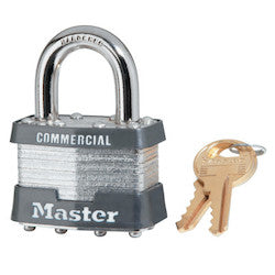 Master Lock 1 KA 3357 | Laminated Padlocks Alike Key Code 3357, 5/16 In Diam., 3/4 In W, Chrome/Gray