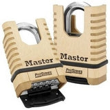Master Lock 1177D | Combination Padlock, Numeric, Proseries, Resettable, 2-1/4" Width, 1-1/16" Shackle Clearance, Solid Brass