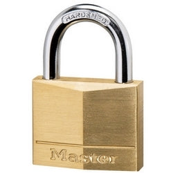 Master Lock 140D KA 1G003 | Tumbler Padlock, Keyed Alike, 4-Pin Cylinder, 1-9/16" Width, 7/8" Shackle Clearance, Solid Brass with (2) 1G003 Key